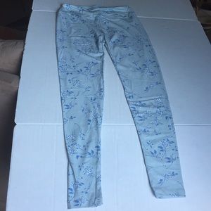 LuLaRoe leggings, One Size, Blue Floral Print